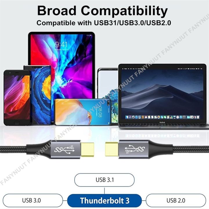chaunceybi-usb-c-elbow-thunderbolt-10gbps-cable-usb3-1-gen2-4k-60hz-pd100w-5a-e-mark-video-for-steam-deck-cord