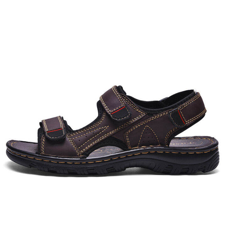 leather-men-fashion-slippers-casual-slippers-for-men-outdoor-sports-shoes-velcro-shoes-sandals