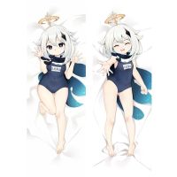 (ปลอกหมอนเท่านั้น) 60X180ซม. เกม Genshin ผลกระทบ Paimon Dakimakura ปลอกหมอนกอดร่างกายปลอกหมอนน่ารัก DIY ออกแบบเองปลอกหมอน