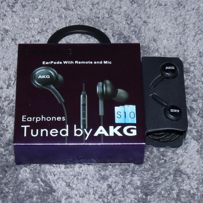 หูฟัง S8กาแล็กซี่ AKG หูฟังอินเอียร์ S10การควบคุมสมาร์ทโฟนอินเอียร์สำหรับ S7 S6 IG955 S9 3.5มม. พร้อมหูฟังและชุดหูฟังที่มีวอลลุ่ม S5