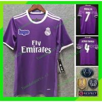 △ เสื้อกีฬาแขนสั้น ลายทีมชาติฟุตบอล Real Madrid 16/17 2016/2017 BELE11 RONALDO 7 SERGIO Ramos 4