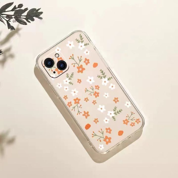 casing-compatible-for-tecno-camon20-4g-20-pro-5g-small-floral-full-clear-phone-case-soft-silicone