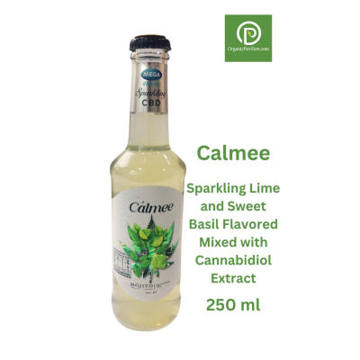 Calmee เครื่องดื่มสปาร์คกลิ้ง รสมะนาวโหระพา ผสมสารสกัดซี.บี.ดี. Sparkling Lime and Sweet Basil Flavored Mixed with Cannabidiol Extract (250 ml)