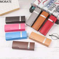 MORATE Unisex ลายไม้ Protable กล่องแว่นตา ป้องกันแว่นตา อุปกรณ์เสริมแว่นตา เคสแว่น