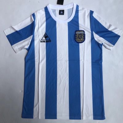 เสื้อกีฬาแขนสั้น ลายทีมชาติฟุตบอล Argentina 86 AAA แห้งเร็ว สไตล์เรโทร ไซซ์ S-XXL