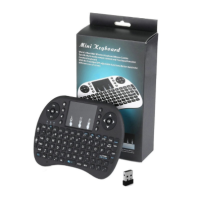 HomeWd คีย์บอร์ดไร้สาย Mini Wireless Keyboard คีย์บอร์ดทีวี มินิคีย์บอร์ด พิมพ์ภาษาอังกฤษ-ภาษาไทย ใช้กับ smart tv คีย์บอร์ดทัชแพด คีย์บอร์ดไวเลส คีย์บ