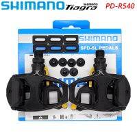 SHIMANO Tiagra PD-R540 SPD-SL สีดำชิ้นส่วนจักรยานล็อคตัวเองมี SH11 Cleats เดิมชิ้นส่วนจักรยานเหยียบ