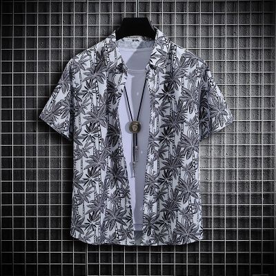 ✖  Hawaiian shirts men loose short-sleeved beach suits the hainan sanya tourist couple leisure shirt