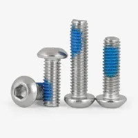 304 Stainless Steel Round Head Cross Dispensing Screw Anti Loose Anti Slip Anti Falling Blue Glue Digital Pan Head Screw M4 M5 M6 M8