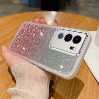 เคสกลิตเตอร์สำหรับ Vivo V29 V29e VivoV29e VivoV29 5G 2023 Bling Gradient สีแวววาวผิวด้านโปร่งใสป้องกันเต็มรูปแบบป้องกันเลนส์กล้องซิลิโคนนิ่มกันกระแทกฝาครอบด้านหลัง