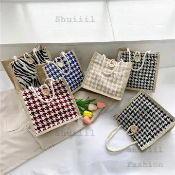 Shop Eco-friendly Designer Yale Checkered Tote Bag with Wallet Online