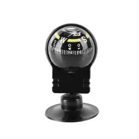 AutoAccessories Pocket Ball Compass Instrument Navigation Compass Outdoor Hiking Car Black Compass