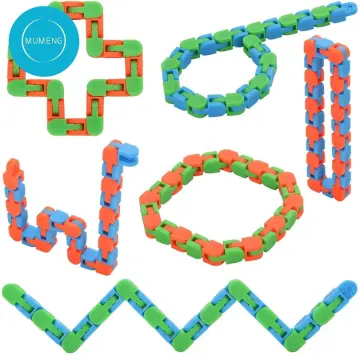 Click And Snap Fidget Toy - Chain Track - Bend and Twist In Wacky