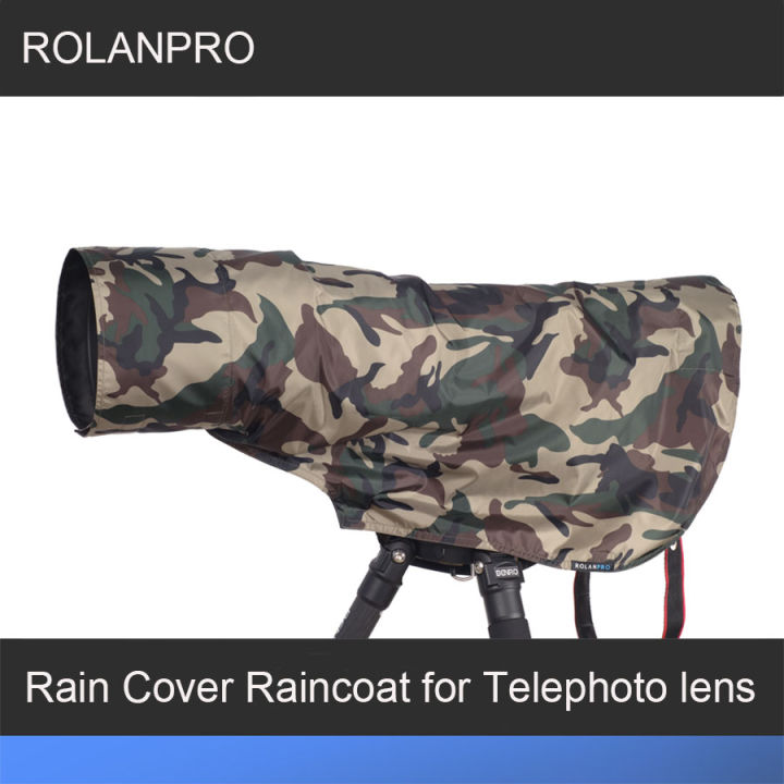 rolanpro-ชุดกันฝนฝนปกฝนสำหรับเลนส์กล้องโทรศัพท์-ชุดกันฝนเลนส์ลายพรางขนาด-xxs