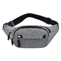 MOVTOTOP Waist Bag Durable Fashionable Oxford Cloth Travel Pocket Fanny Pack Running Belt for Outdoor Sports Men (Grey)