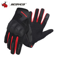 SCOYCO Motorcycle Gloves Summer Breathable Mesh Moto Gloves Full Finger Motocross Off-Road Racing Gloves Men Motorbike Gloves