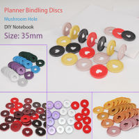 20pcs Mushroom Hole 35mm Plastic Matte Discs Binding Rings Notebook Binder Discs Mushroom Rings Binding Planner Supplies Binder