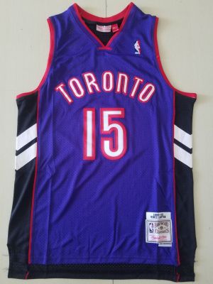 Ready Stock 2022 2023 Newest Mens No 15 Vince Carter Toronto Raptors Mitchell Ness 1999-00 Hardwood Classics Swingman Jersey - Purple