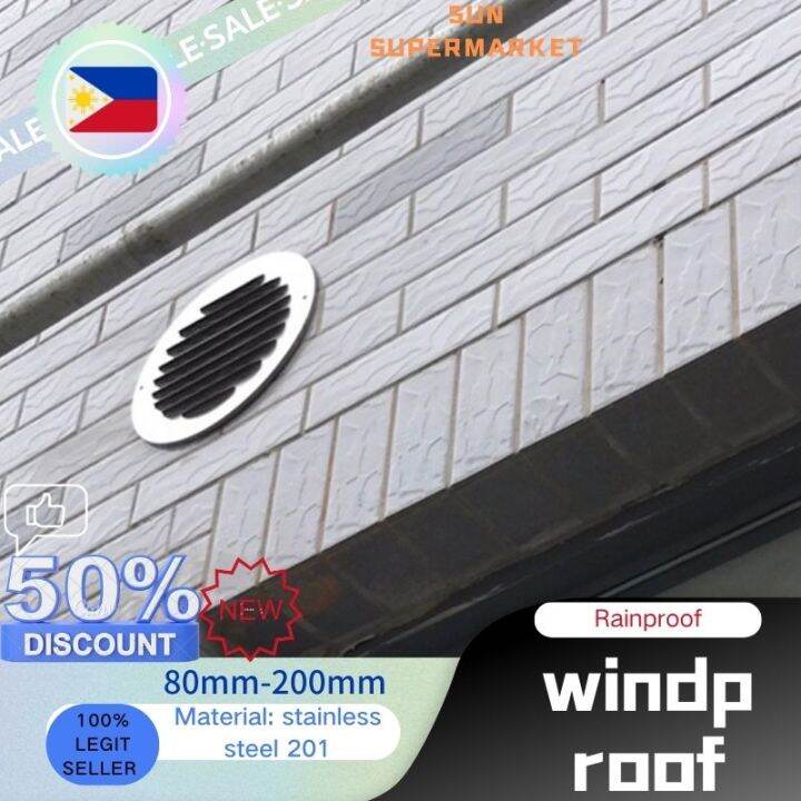 Stainless steel exterior wall Round flat vent grille Louvered Vent