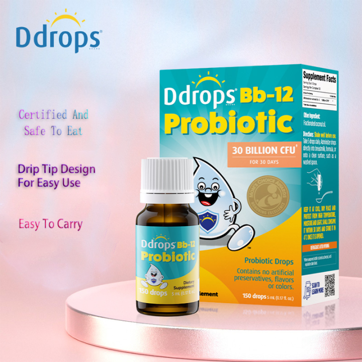 Ddrops Baby BB12 Probiotic Drops, Daily Gas, Constipation, and Colic