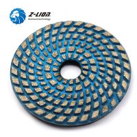 GJPJ-Z-lion 4" Concrete Fioor Grinding Disc Sintered Metai Bond Poiishing Pad 100mm Dry Wet Poiishing For Concrete Abrasive  Dis