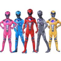 AEOZAD Rangers คอสเพลย์เครื่องแต่งกาย Infantil Power Mecha 5 Beast เครื่องแต่งกายฮาโลวีน อะนิเมะมาสคาร่า Festa de Carnaval Macacões Meninos