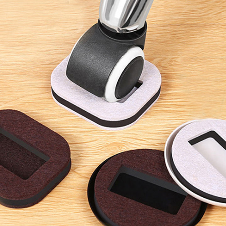 Office Chair Wheel Stopper Furniture Caster Cups Hardwood Floor Protectors Anti Vibration Pad