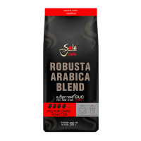 โซเล่ คาเฟ่ แบล็ค เมล็ดกาแฟคั่วบด อาราบิก้าผสมโรบัสต้า 500 กรัม / Sole Cafe Black Robusta Arabica Blend Roast&amp;Ground Coffee 500g