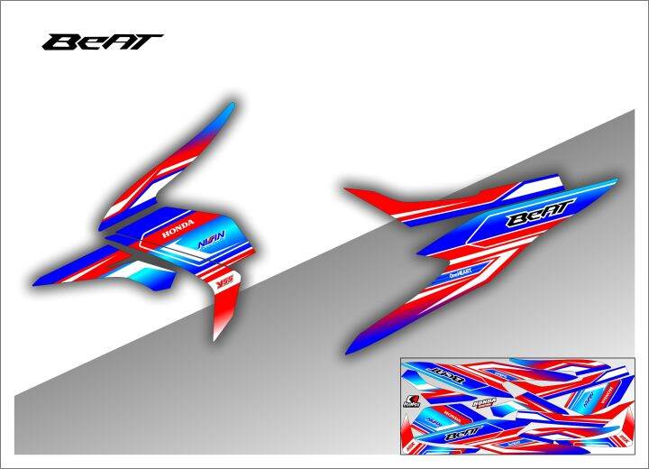 STRIPING HONDA BEAT esp 2021 VARIASI RACING SANGAT COCOK BUAT MOROT