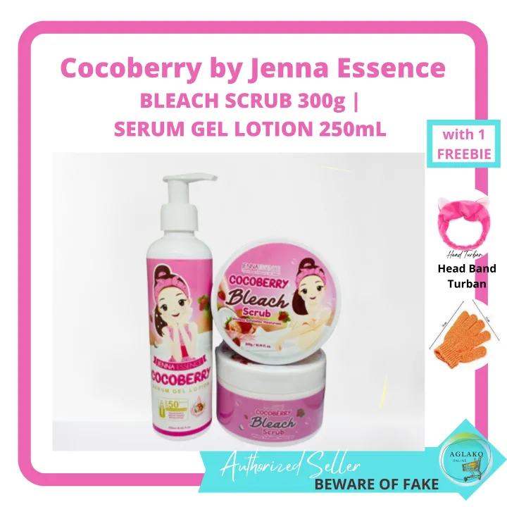 Cocoberry Bleach Scrub Gel Serum Lotion by Jenna Essence Lazada PH