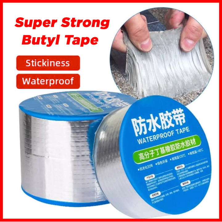 Butyl Rubber Tape Aluminum Foil Waterproof Roof Hose Glass Repair Tape ...