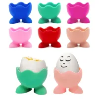 ┇✶ 5Pcs Silicone Egg Cup Holders with Feet Cute Creative Drying Egg Storage Rack Eggs Separator Boiled Eggs Container Kitchen Tool