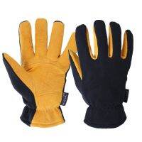 Warm Gloves Deerskin Leather Water-Resistant Windproof Driving Cycling Hiking Snow Skiing 8007