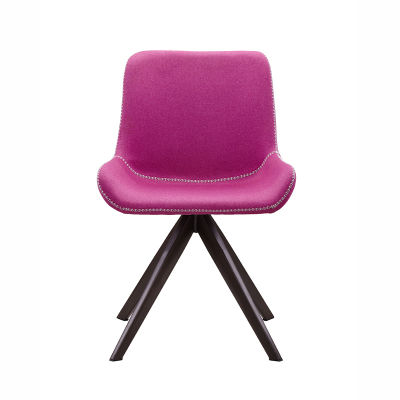 modernform เก้าอี้ รุ่น TOPAZ ขาสีเวงเก้ หุ้มผ้าสีชมพู
