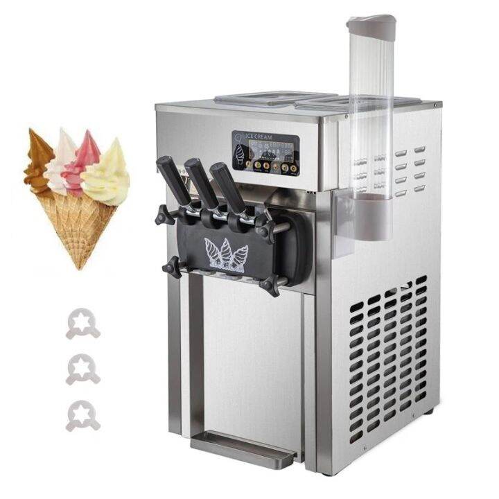 Three Flavors Ice Cream Machine Commercial Tabletop Ice Cream Maker