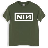 Cotton Tshirt Men Crew Neck Nine Inch Nails Tshirt Rock Band Men Sports Cotton Tshirt