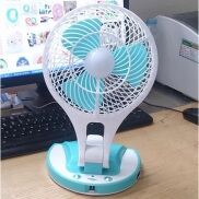 QUẠT SẠC ĐIỆN MINI FAN CÓ LED PHÁT SÁNG CỰC MÁT GẤP GỌN ĐƯỢC