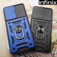 Infinix Note 30 Pro Note 30 Vip Hot 30i Hot 30 Play Note 12 G96 Zero 20 Zero Ultra Hot 20S Hot 20 Play กันกระแทกตัวป้องกันเลนส์เคสเกราะแข็งพร้อมขาตั้งโลหะ