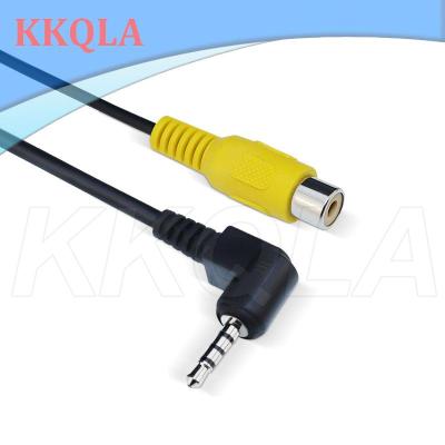 QKKQLA Right Angel 2.5Mm Stereo Male Jack Av Plug To Rca Female Connector Wire Av Video Cable Adapter