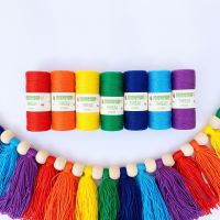 【CW】 1mm X 60m Cotton Rope Colorful Twine Macrame Cord String Thread Hangs Hand Diy Wedding Accessories