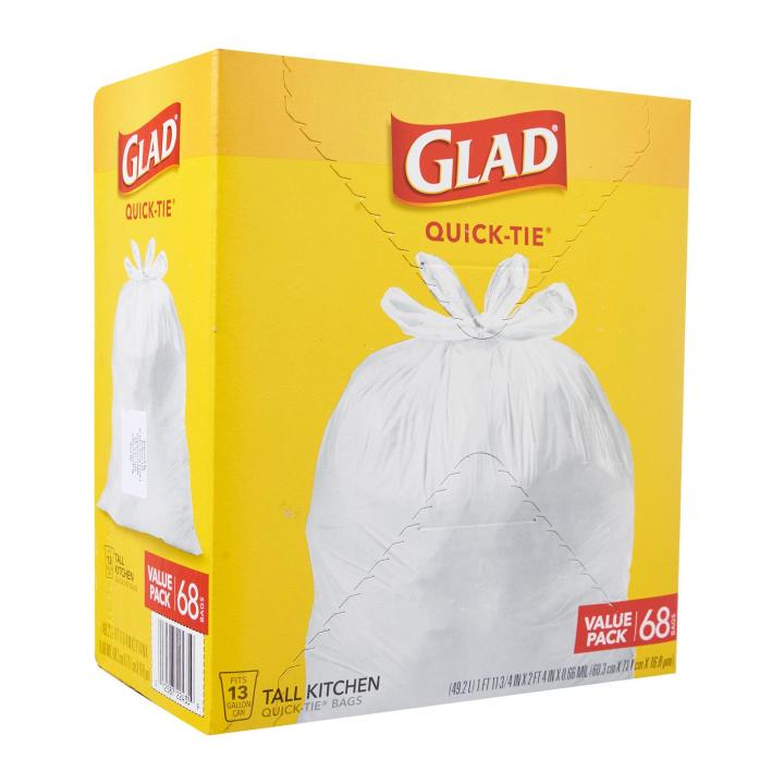 Glad Tall Kitchen Quick-Tie Trash Bags