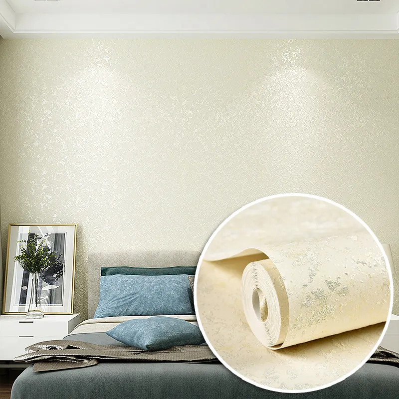 3D Modern Simple Style Plain Beige Color Background Interior Fashion Design  Home Decoration Non Adhesive Wallpaper | Lazada