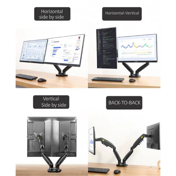 dual-lcd-arm-nb-f160-gas-strut-desktop-dual-screen-lcd-monitor-arm-led-monitor-stand-lcd-stand-led-monitor-stand-ขาตั้งจอคอม-2จอ-ขาแขวนจอ-มอนิเตอร์lcd-led-แบบ-2-จอ-แบบตั้งโต๊ะ-รองรับจอ-17-27-ส