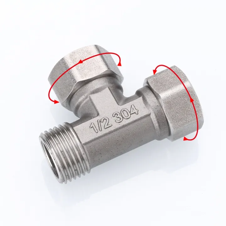 304-stainless-steel-movable-joint-1-2-bsp-female-male-thread-tee-type-elbow-butt-joint-adapter-adapter-coupler-plumbing-fittings