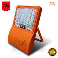 Solar Light 20W 5in1 XKJ-TL20 ไฟโซล่าเซลล์ ปรับแสงได้2ระดับ พร้อมไฟกระพริบสลับน้ำเงิน/แดง เชื่อมบลูทูธได้!!(สีส้ม)