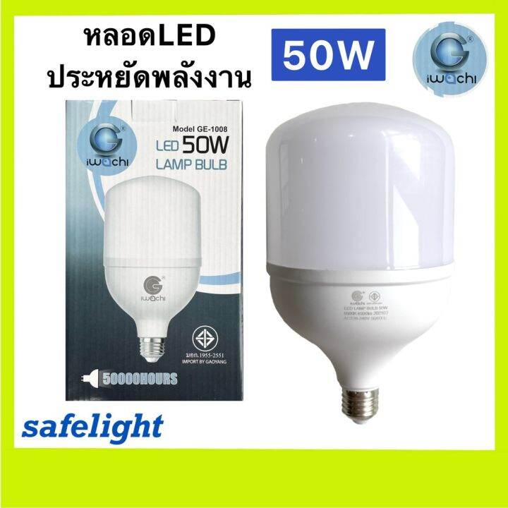 โปรโมชั่น-คุ้มค่า-หลอดไฟ-led-50w-iwachi-ทรงกระบอก-แสงขาว-ขั้วe27-หลอดแม่ค้า-หลอดประหยัดพลังงาน-ราคาสุดคุ้ม-หลอด-ไฟ-หลอดไฟตกแต่ง-หลอดไฟบ้าน-หลอดไฟพลังแดด