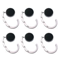 6PCS Fashion Bag Holder Handbag Hanger Folding Key Ring Holder Portable Shelf Table Hook Device