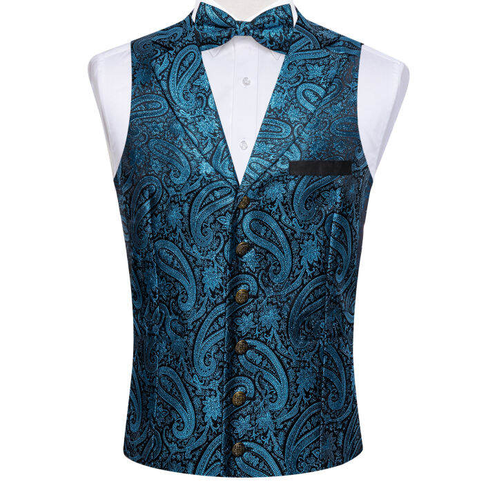 victorian-business-vest-สำหรับ-man-royal-blue-paisley-bowtie-pocket-square-cufflinks-ชุดปรับผู้ชายงานแต่งงาน-waistcoat