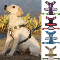 【LZ】 Dog Harness Reflective Vest Type Big Dog Chest Harness Explosion-proof Adjustable Pet Chest Strap Training Pets Harnesses