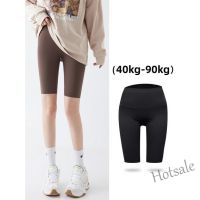 【hot sale】☢♣ D19 Five-Point Shark Pants Womens Outer Wear Belly Contracting Hip Lifting Safety Pants Anti-Exposure Summer Thin Barbie Leggings